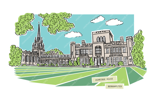 Ashridge House Framed Illustration