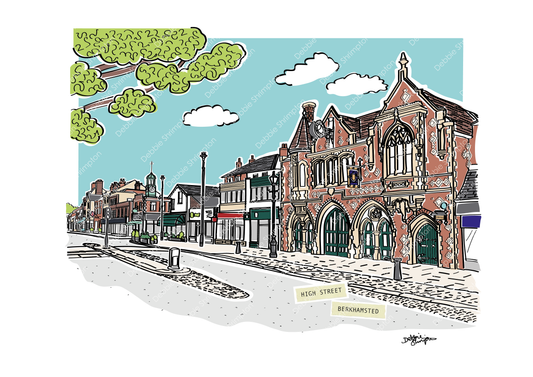 Berkhamsted High Street Framed Illustration