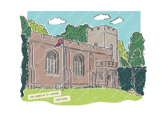 Church of St Lawrence, Nettleden Framed Illustration