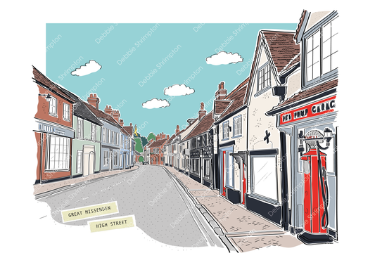 Great Missenden High Street Framed Illustration