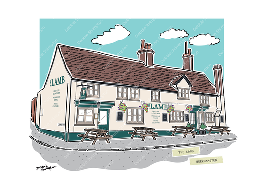 The Lamb, Berkhamsted Framed Illustration