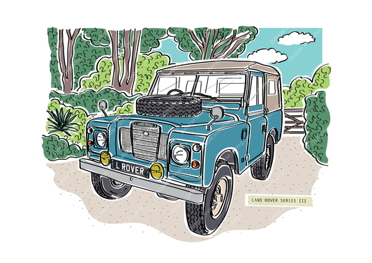 Land Rover Framed Illustration