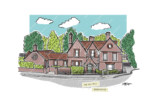 The Old Mill, Berkhamsted Framed Illustration