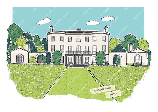 Rockbeare Manor Framed Illustration