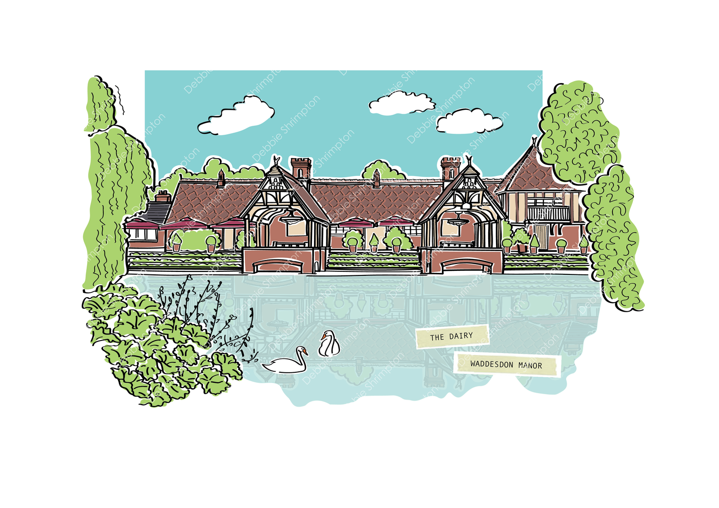 The Dairy at Waddesdon Manor
Framed Illustration