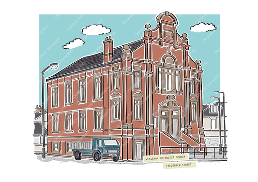 Wesleyan Methodist Church, South Shields Framed Illustration