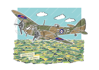 Bristol Blenheim Bomber Illustration