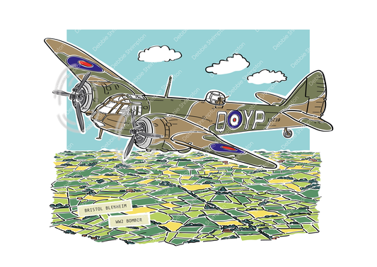 Bristol Blenheim Bomber Illustration