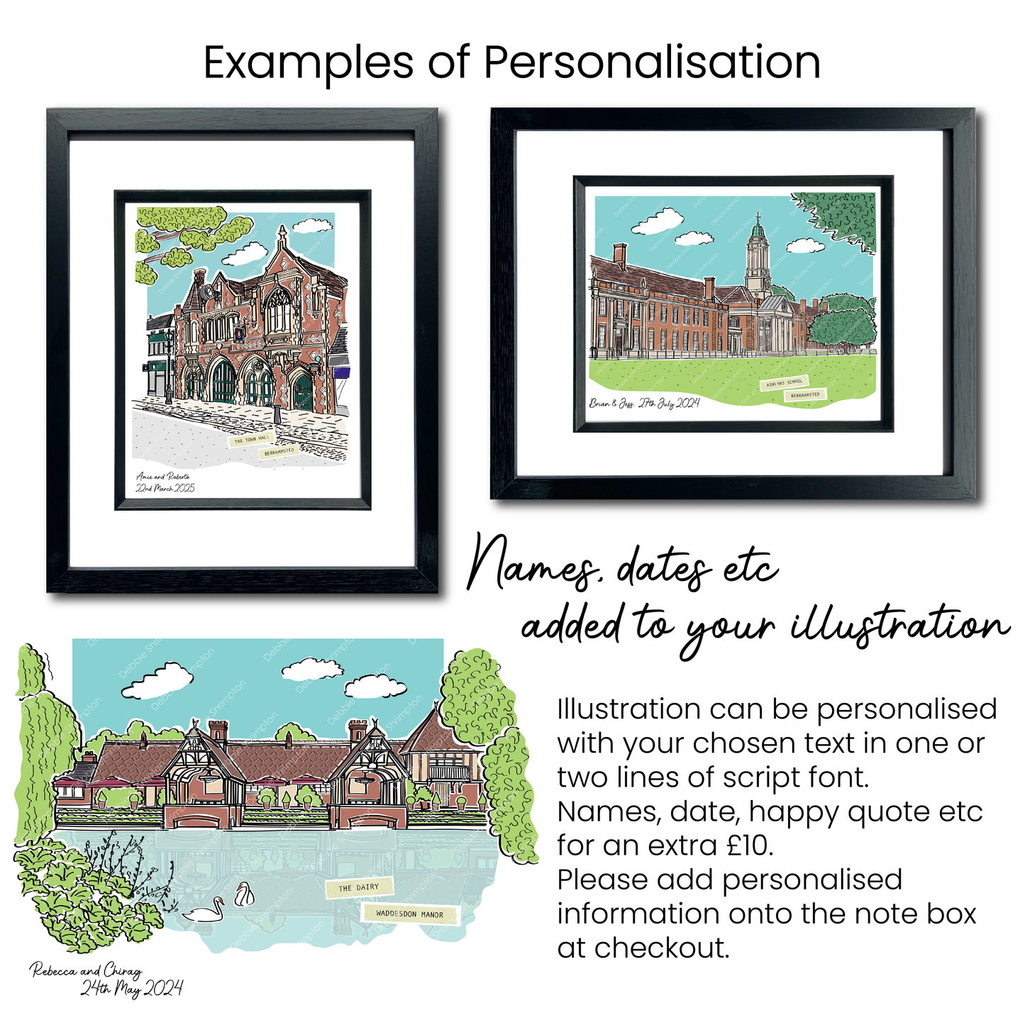 Ashridge House Framed Illustration
