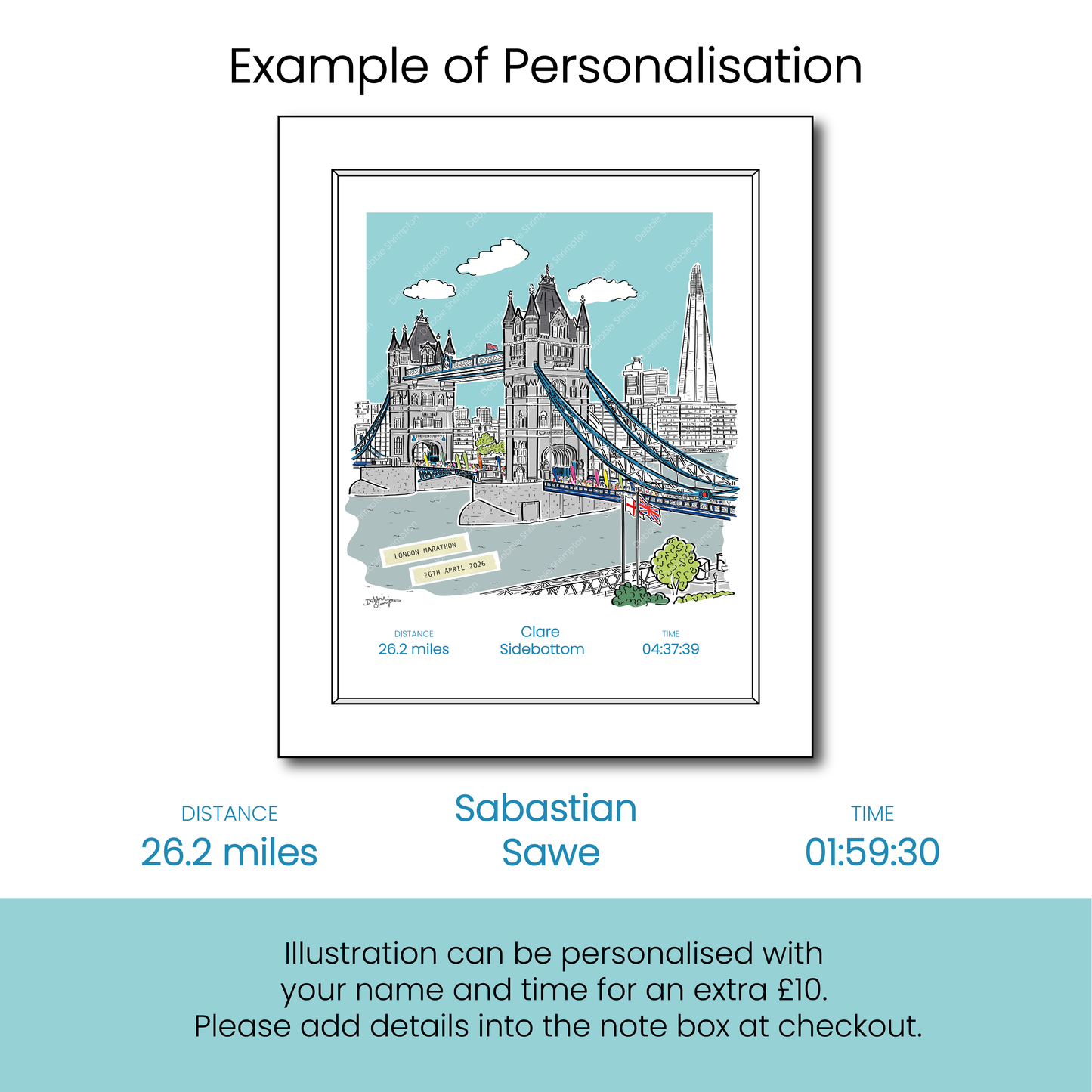 2026 London Marathon Illustration print