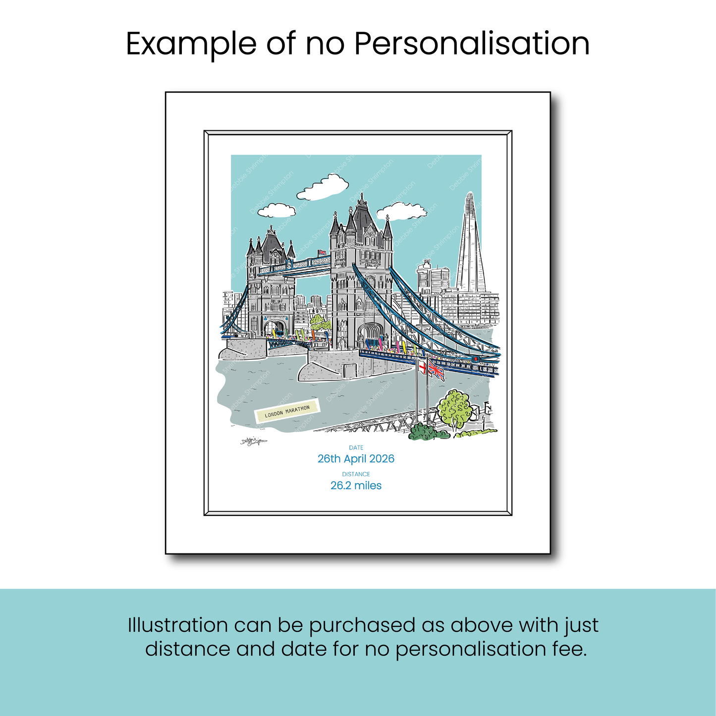 2026 London Marathon Illustration print