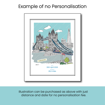 2026 London Marathon Illustration print