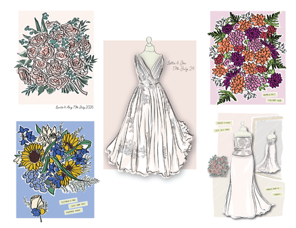 Wedding Dress & Flower Portrait