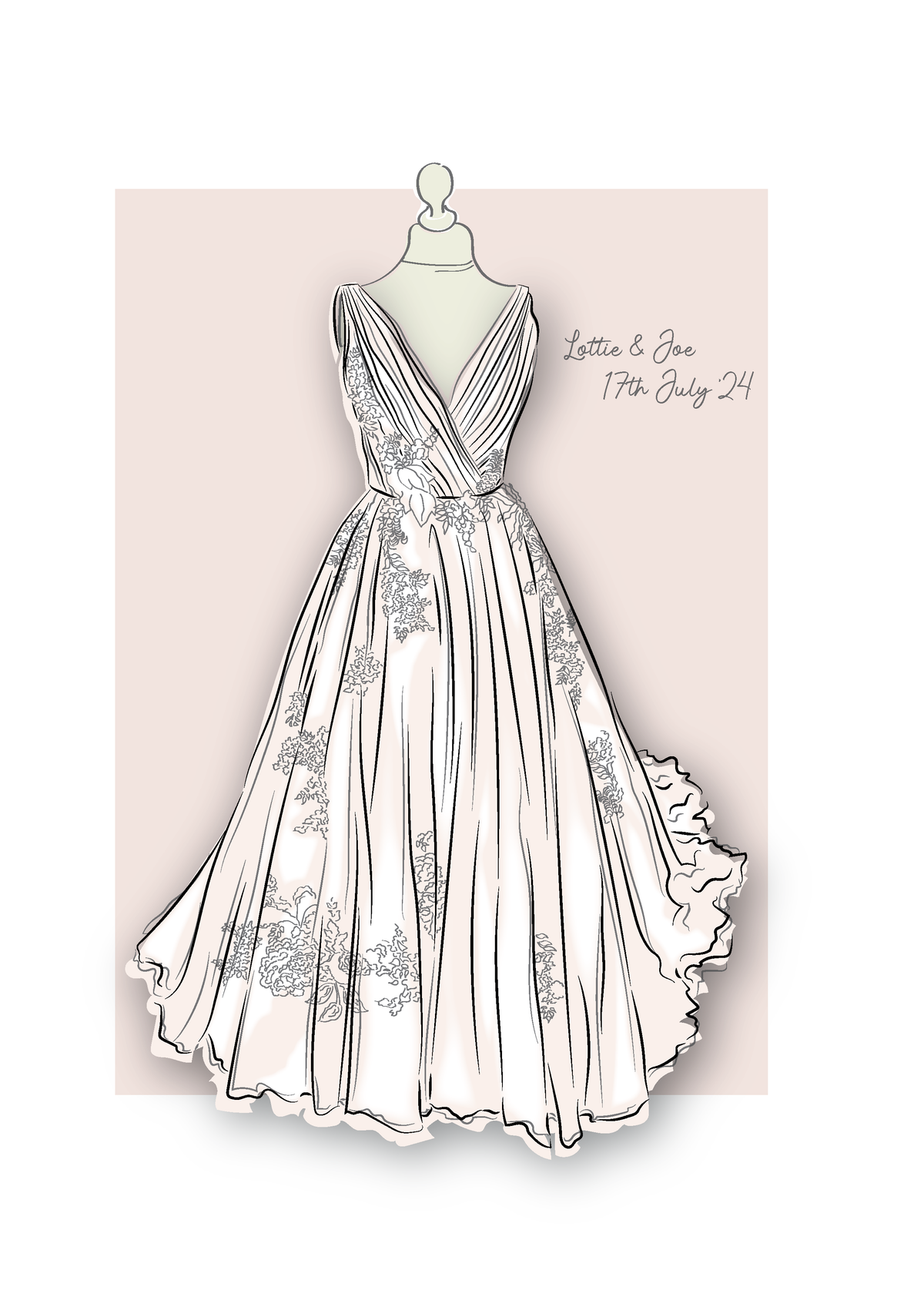 Wedding Dress & Flower Portrait