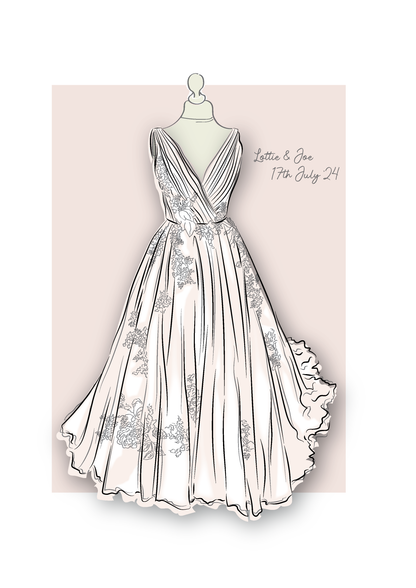 Wedding Dress & Flower Portrait