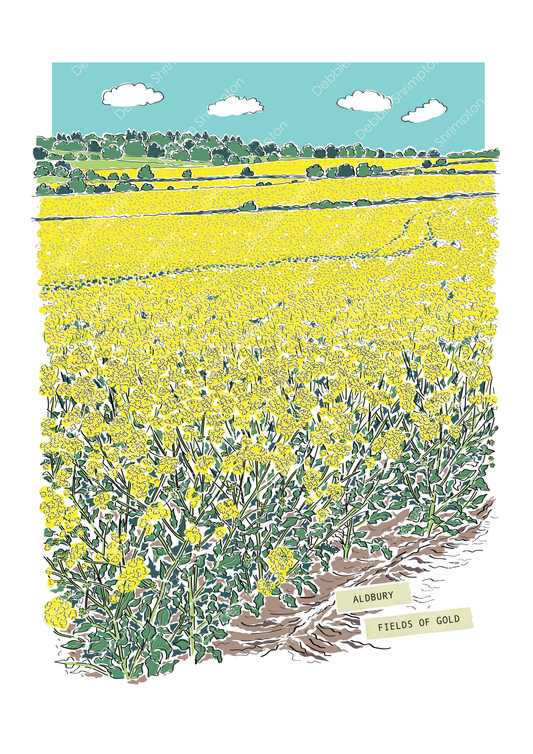 Aldbury Fields of Gold Illustration