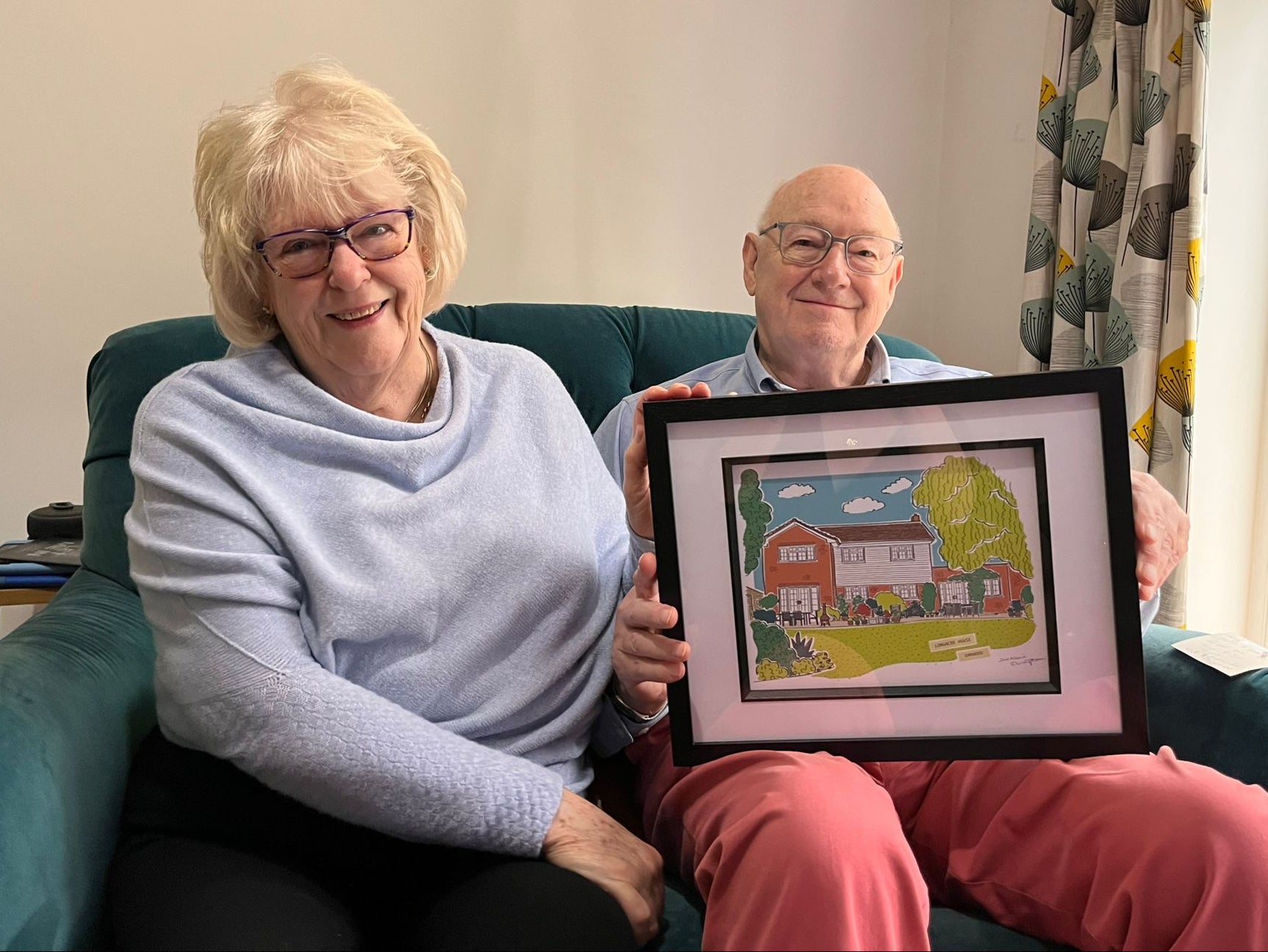 Framed house portrait Debbie Shrimpton Illustrates