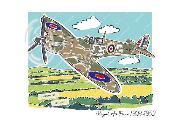 RAF Spitfire Illustration – debbie shrimpton illustrates