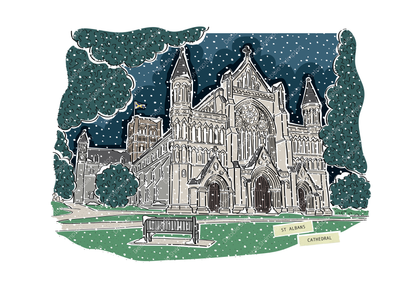 ST_ALBANS_CATHEDRAL_WINTER_WONDERLAND_DEBBIE_SHRIMPTON_ILLUSTRATES-02