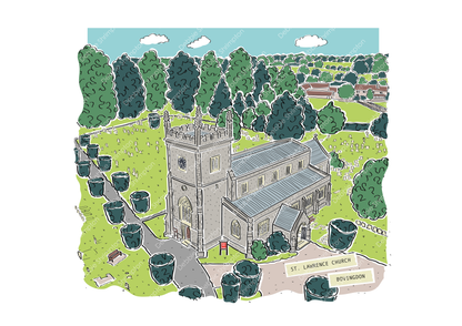St Lawrence Church Bovingdon Illustration