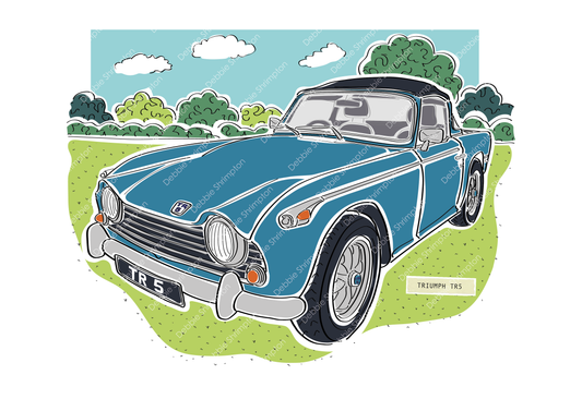Triumph TR5 Car Illustration